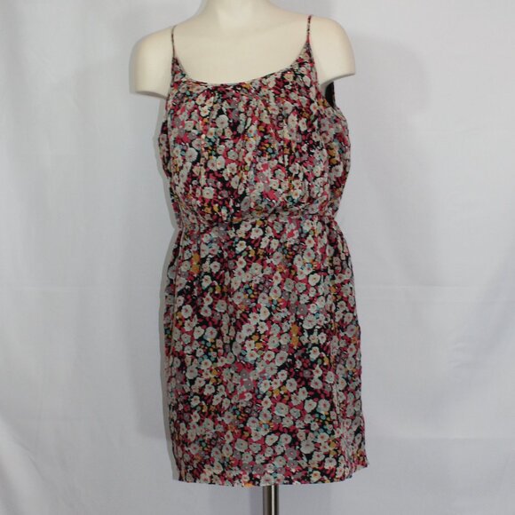 BCBgeneration Women's Floral Tie lined  Sleeveless cotton Short Dress size Large - Picture 2 of 7